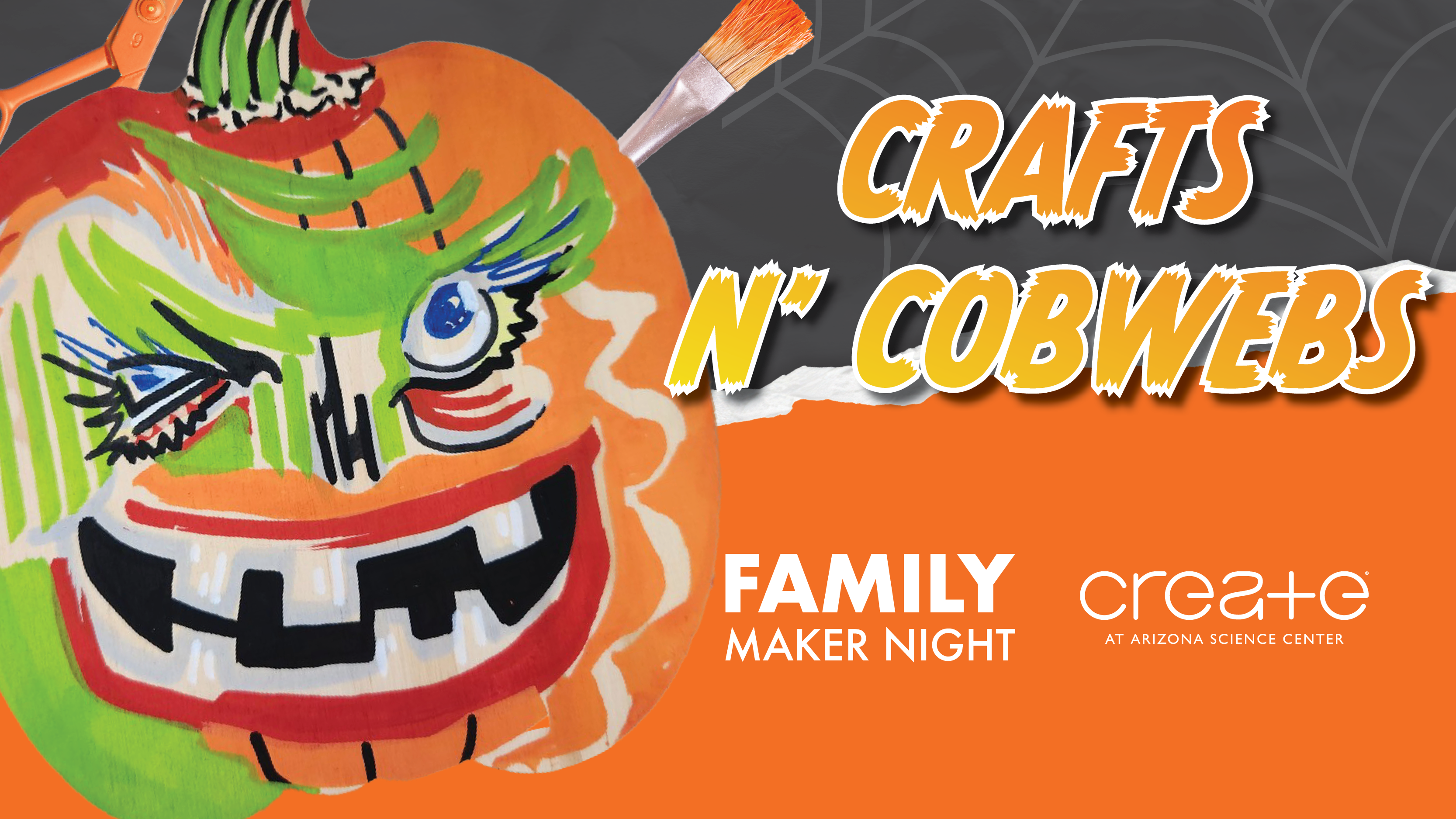 Family Maker Night Crafts n' Cobwebs